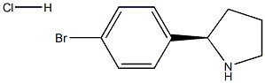(R)-2-(4-溴苯基)吡咯烷 HCL 结构式