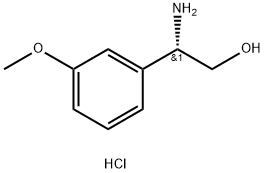 (S)-2-氨基-2-(3-甲氧基苯基)乙醇盐酸盐 结构式