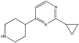 2-Cyclopropyl-4-piperidin-4-yl-pyrimidine 结构式