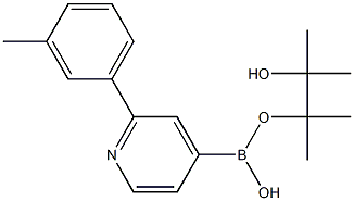 2-(3-Tolyl)pyridine-4-boronic acid pinacol ester 结构式