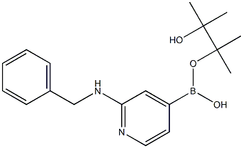 2-(Benzylamino)pyridine-4-boronic acid pinacol ester 结构式