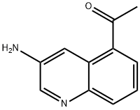 1-(3-氨基喹啉-5-基)乙酮 结构式