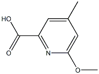 6-甲氧基-4-甲基吡啶-2-羧酸 结构式