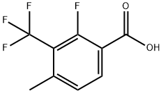 2-Fluoro-4-methyl-3-(trifluoromethyl)benzoic acid 结构式