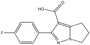 2-(4-fluorophenyl)-5,6-dihydro-4H-pyrrolo[1,2-b]pyrazole-3-carboxylic acid 结构式