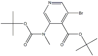 tert-butyl 3-bromo-5-(tert-butoxycarbonyl(methyl)amino)isonicotinate 结构式