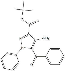 tert-butyl 4-amino-5-benzoyl-1-phenyl-1H-pyrazole-3-carboxylate 结构式