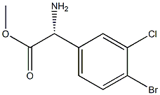 (R)-methyl 2-amino-2-(4-bromo-3-chlorophenyl)acetate 结构式