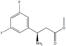 (R)-methyl 3-amino-3-(3,5-difluorophenyl)propanoate 结构式