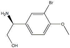 (S)-2-amino-2-(3-bromo-4-methoxyphenyl)ethanol 结构式