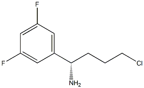 (S)-4-chloro-1-(3,5-difluorophenyl)butan-1-amine 结构式
