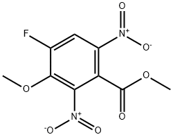 4-Fluoro-3-methoxy-2,6-dinitro-benzoic acid methyl ester 结构式