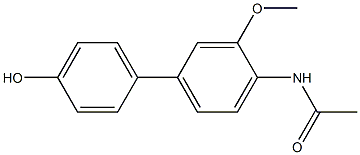 N-(4'-Hydroxy-3-methoxy-biphenyl-4-yl)-acetamide 结构式