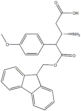 FMOC-S-3-氨基-4-(4-甲氧基苯基)-丁酸 结构式