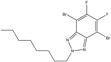 4,7-二溴-5,6-二氟-2-辛基-2H-苯并[D][1,2,3]三氮唑 结构式