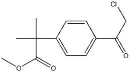 2-(4-(2-氯乙酰基)苯基)-2-甲基丙酸甲酯 结构式