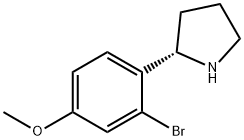 (2S)-2-(2-BROMO-4-METHOXYPHENYL)PYRROLIDINE 结构式