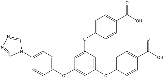 4,4'-((5-(4-(4H-1,2,4-triazol-4-yl)phenoxy)-1,3-phenylene)bis(oxy))dibenzoic acid 结构式