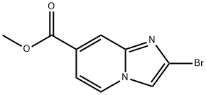 methyl 2-bromoimidazo[1,2-a]pyridine-7-carboxylate 结构式