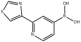 (2-(thiazol-4-yl)pyridin-4-yl)boronic acid 结构式