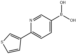 (6-(噻吩-3-基)吡啶-3-基)硼酸 结构式