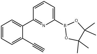 2-(2-ethynylphenyl)-6-(4,4,5,5-tetramethyl-1,3,2-dioxaborolan-2-yl)pyridine 结构式