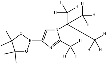 [1-(tert-Butyl)-2-methyl-d12]-imidazole-4-boronic acid pinacol ester 结构式