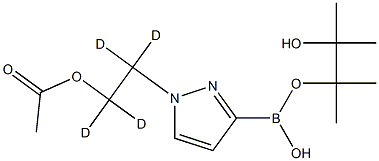 1-[(2-Acetoxy)(ethyl-d4)]-pyrazole-3-boronic acid pinacol ester 结构式