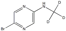 2-Bromo-5-(methyl-d3-amino)pyrazine 结构式