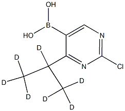 2-Chloro-4-(iso-propyl-d7)-pyrimidine-5-boronic acid 结构式