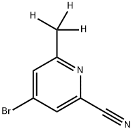 4-Bromo-2-cyano-6-(methyl-d3)-pyridine 结构式