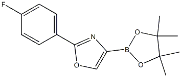 2-(4-氟苯基)-4-(4,4,5,5-四甲基-1,3,2-二噁硼戊环-2-基)噁唑 结构式