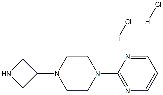 2-(4-(吖丁啶-3-基)哌嗪-1-基)嘧啶二盐酸 结构式