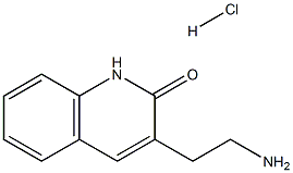 3-(2-氨基乙基)-1,2-二氢喹啉-2-酮盐酸盐 结构式