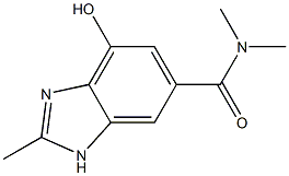 4-HYDROXY-N,N,2-TRIMETHYL-1H-BENZO[D]IMIDAZOLE-6-CARBOXAMIDE 结构式