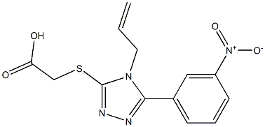 2-((4-allyl-5-(3-nitrophenyl)-4H-1,2,4-triazol-3-yl)thio)acetic acid 结构式
