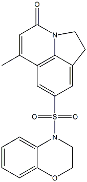 8-((2H-benzo[b][1,4]oxazin-4(3H)-yl)sulfonyl)-6-methyl-1H-pyrrolo[3,2,1-ij]quinolin-4(2H)-one 结构式