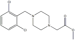 methyl 2-(4-(2,6-dichlorobenzyl)piperazin-1-yl)acetate 结构式