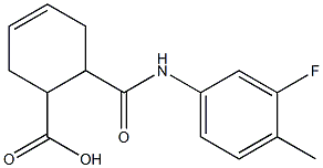 6-((3-fluoro-4-methylphenyl)carbamoyl)cyclohex-3-enecarboxylic acid 结构式