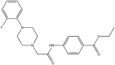 ethyl 4-(2-(4-(2-fluorophenyl)piperazin-1-yl)acetamido)benzoate 结构式