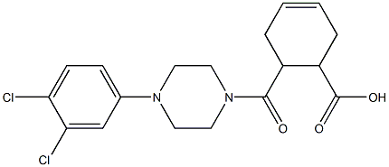 6-(4-(3,4-dichlorophenyl)piperazine-1-carbonyl)cyclohex-3-enecarboxylic acid 结构式