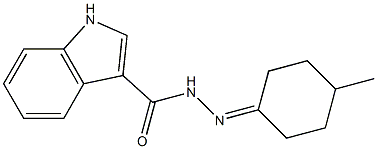 N'-(4-methylcyclohexylidene)-1H-indole-3-carbohydrazide 结构式