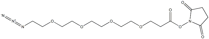 2,5-dioxopyrrolidin-1-yl 1-azido-3,6,9,12-tetraoxapentadecan-15-oate 结构式