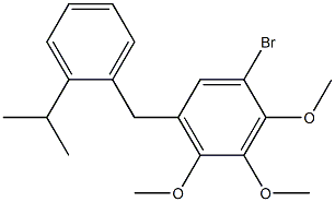 1-bromo-5-(2-isopropylbenzyl)-2,3,4-trimethoxybenzene 结构式