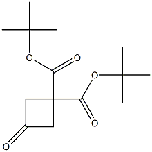 二叔丁基-3-氧基环丁烷-1,1-二甲酸 结构式