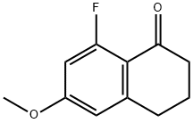 8-氟-6-甲氧基-3,4-二氢萘-1(2H)-酮 结构式