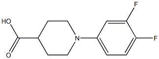 1-(3,4-Difluoro-phenyl)-piperidine-4-carboxylic acid 结构式