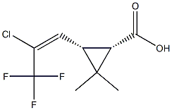 (1S,3S,E)-3-(2-chloro-3,3,3-trifluoroprop-1-enyl)-2,2-dimethylcyclopropanecarboxylic acid 结构式