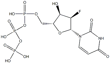 2'-氟-脱氧尿苷三磷酸 100MM溶液 结构式