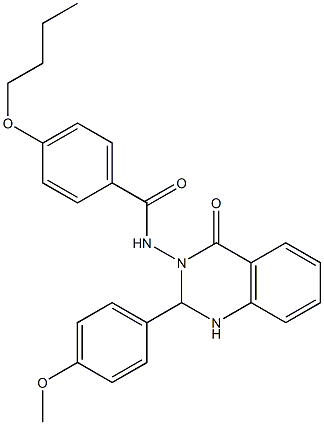 4-BUTOXY-N-[2-(4-METHOXYPHENYL)-4-OXO-1,2-DIHYDROQUINAZOLIN-3-YL]BENZAMIDE 结构式